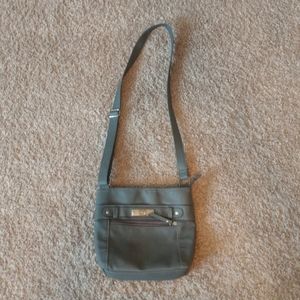 Gray over the shoulder purse